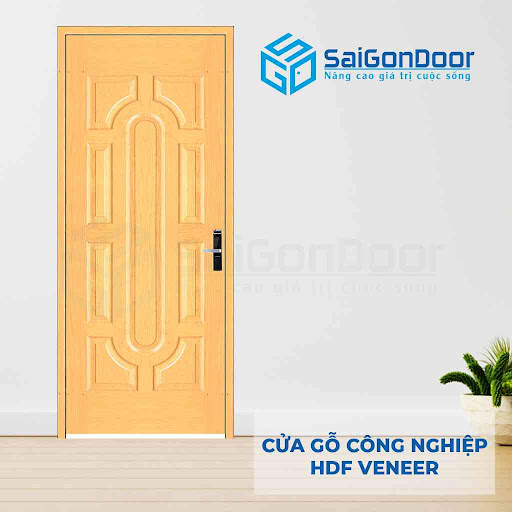 Ảnh: cửa gỗ công nghiệp HDF veneer